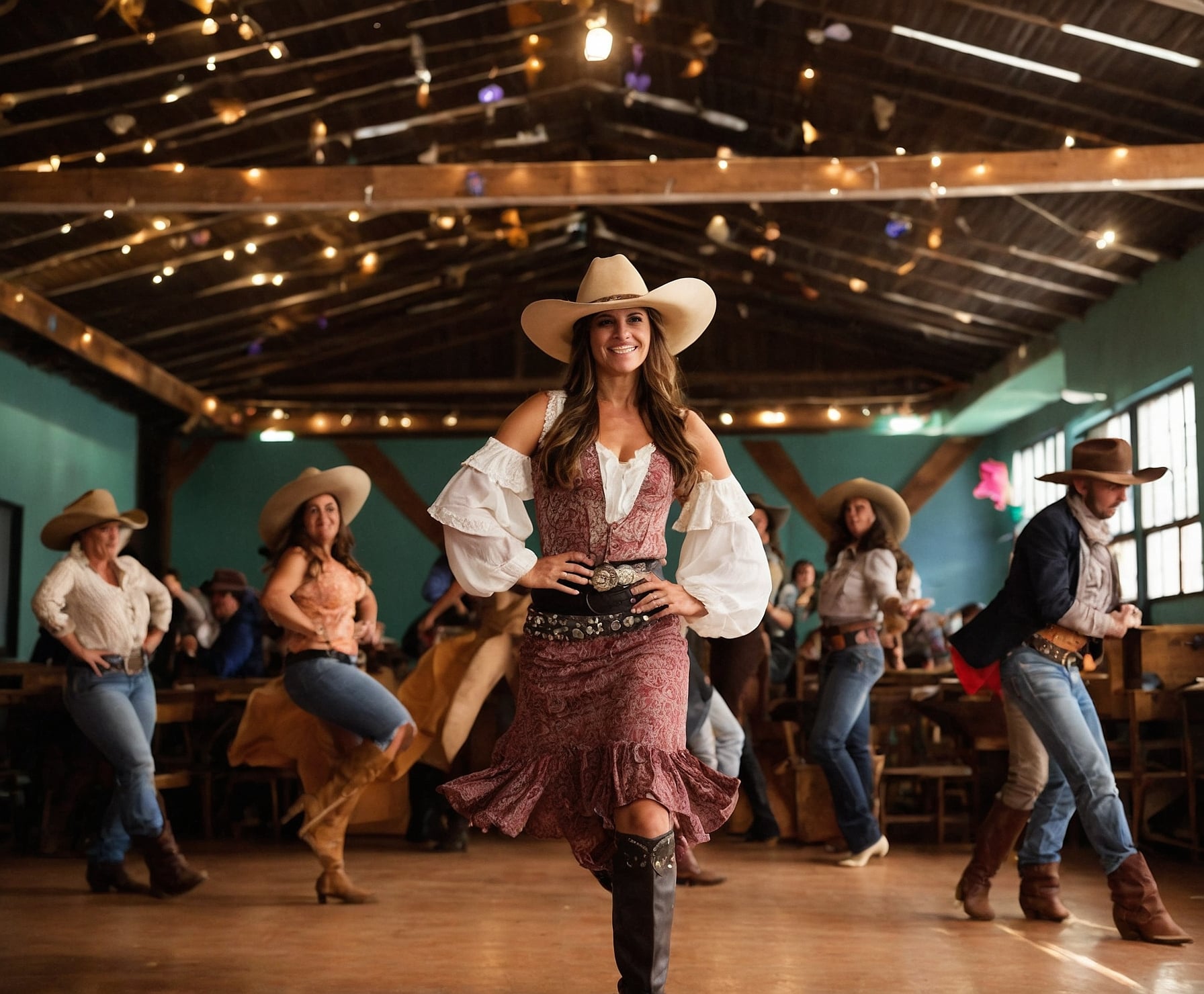 Imagen destacada de baile country y rock.